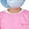 O isolamento descartável da segurança dos Pp do rosa veste 30gsm não tecido fez malha o PPE do punho